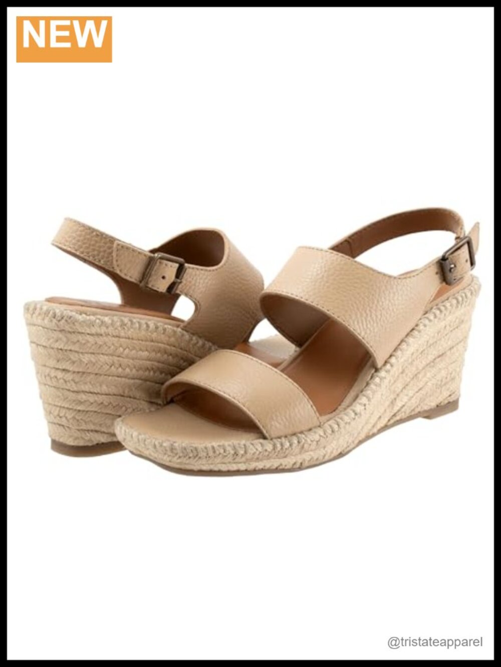 SoftWalk Hartley Leather Wedge Slingback Sandal Breathable Closed Toe